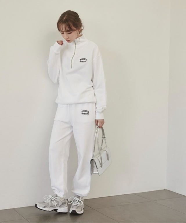 ワンポイント刺繍ハーフZIPスウェットプルオーバー – WEGO ONLINE STORE