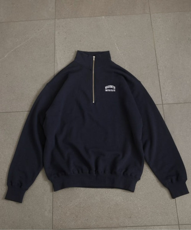 ワンポイント刺繍ハーフZIPスウェットプルオーバー – WEGO ONLINE STORE