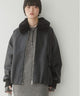 フェイクレザーブルゾン/ブラック