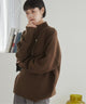 オーバーサイズハイネックニット/カーキ