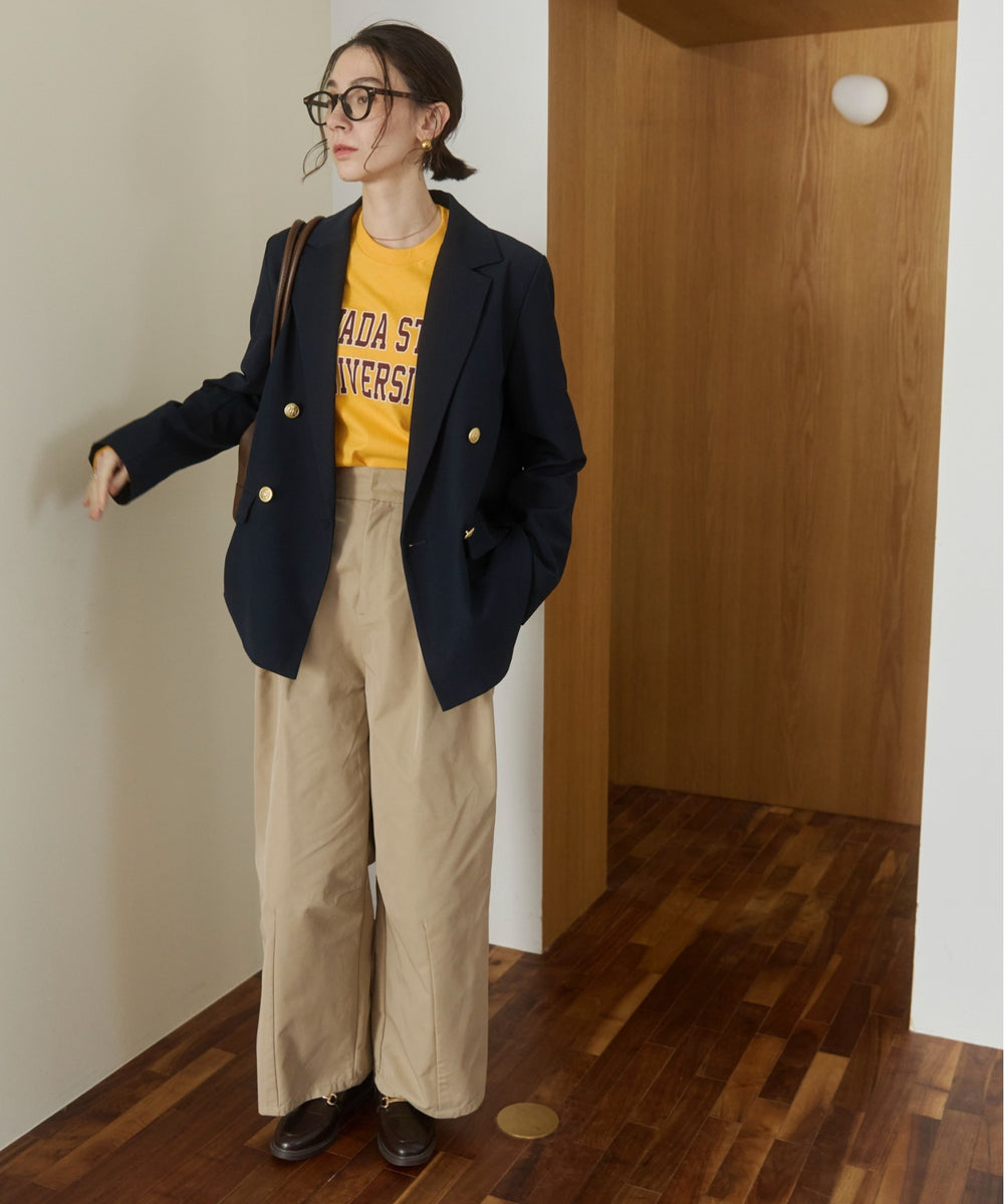 金ボタンダブルブレザージャケット