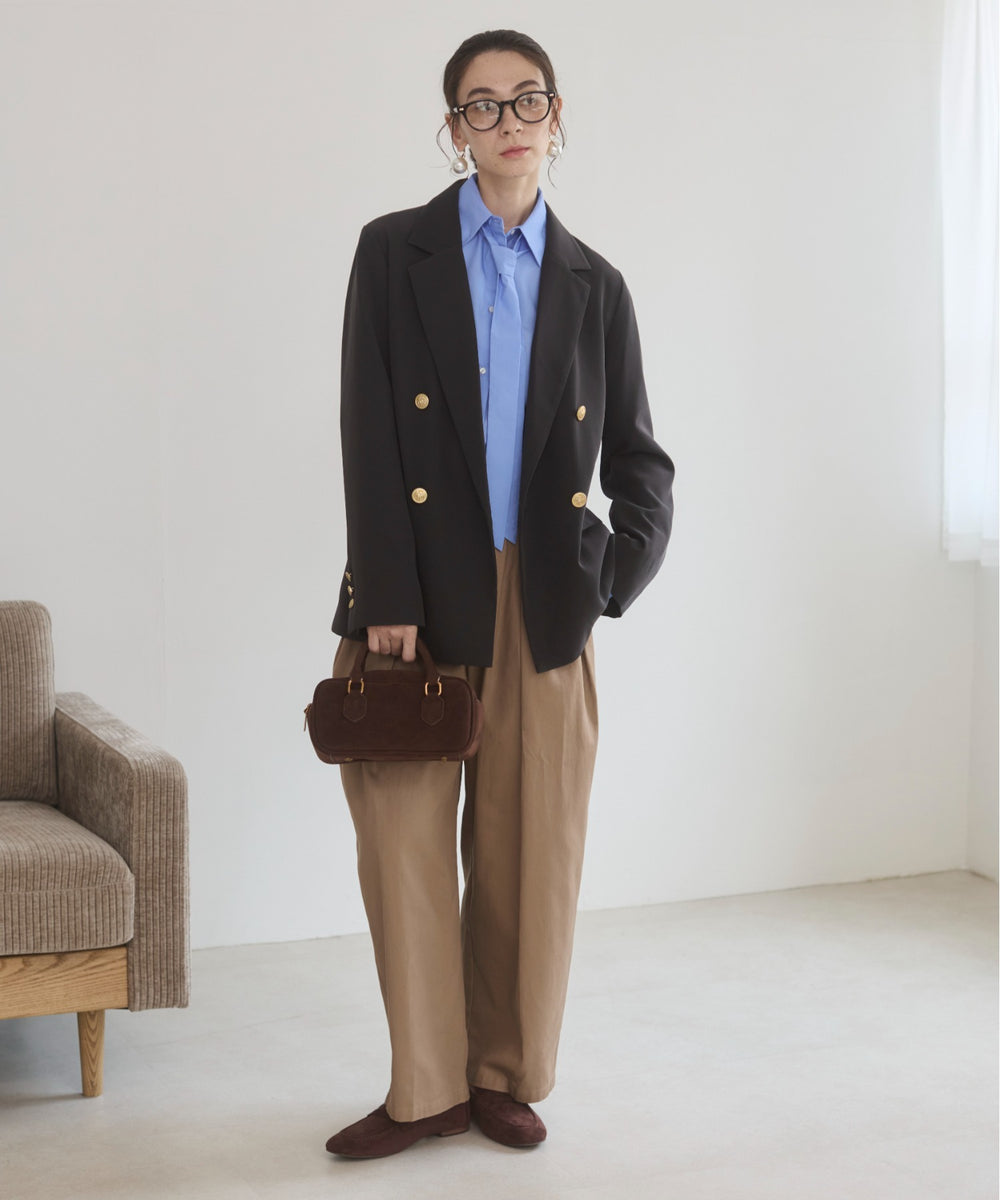 金ボタンダブルブレザージャケット