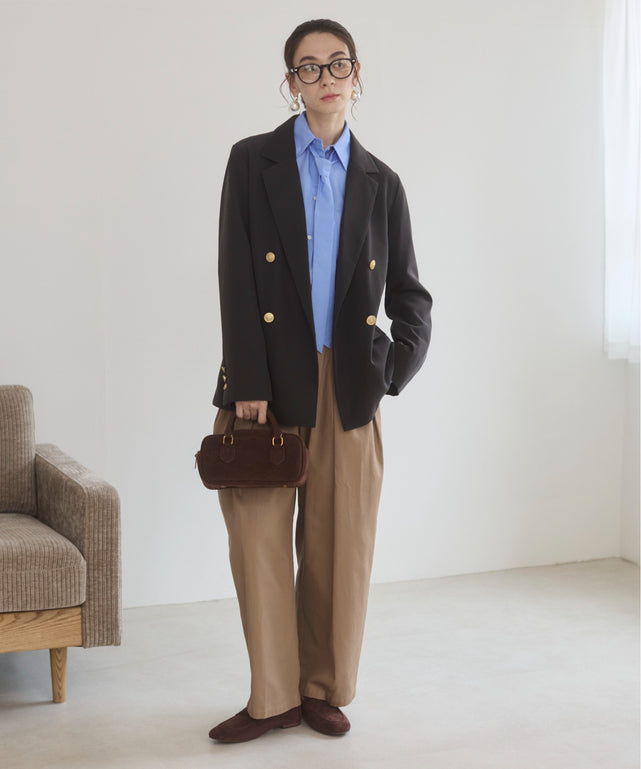 金ボタンダブルブレザージャケット