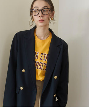 金ボタンダブルブレザージャケット