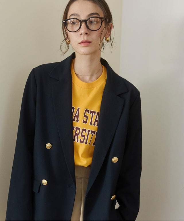 金ボタンダブルブレザージャケット