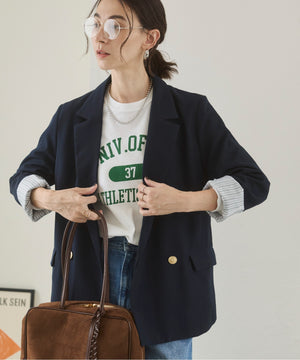 金ボタンダブルブレザージャケット