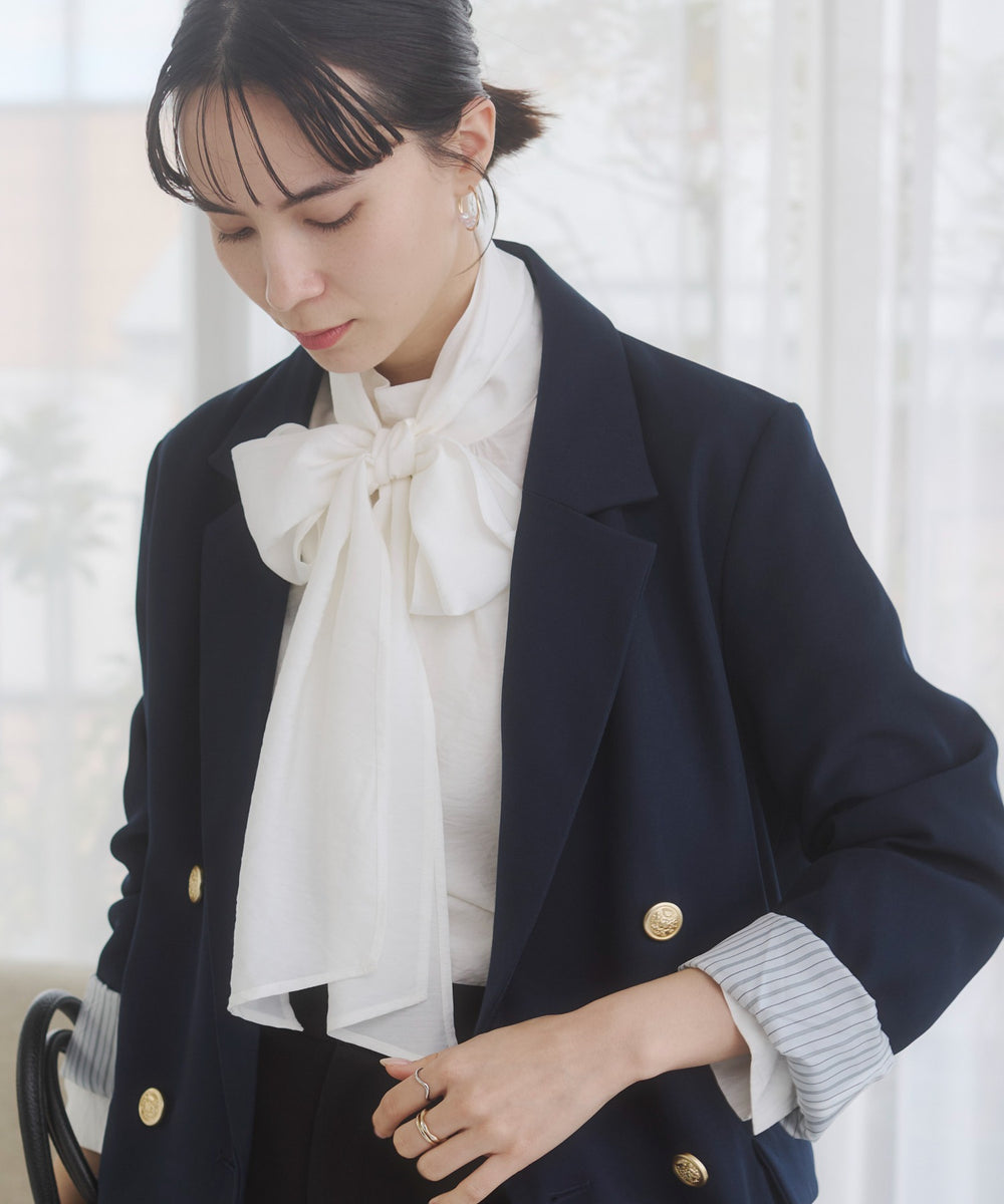 金ボタンダブルブレザージャケット