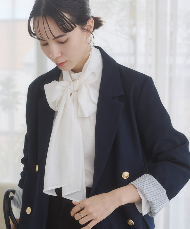 金ボタンダブルブレザージャケット