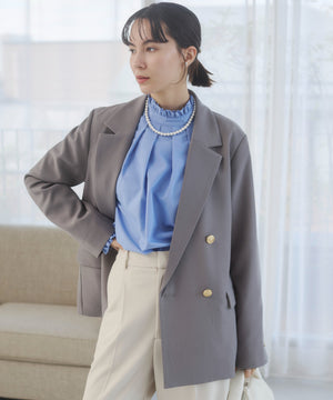金ボタンダブルブレザージャケット