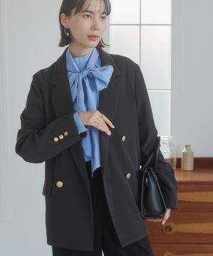 金ボタンダブルブレザージャケット