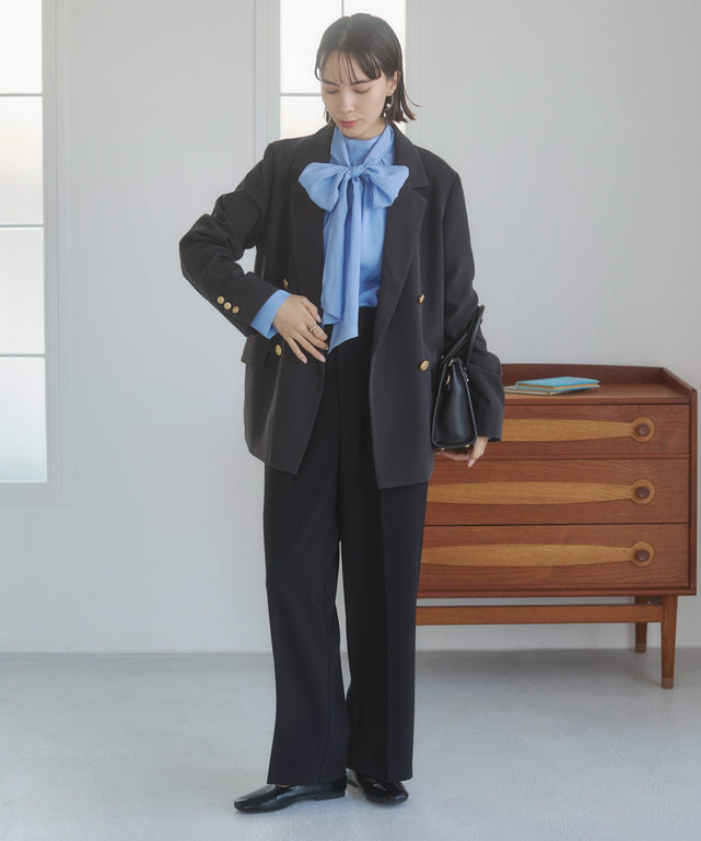 金ボタンダブルブレザージャケット