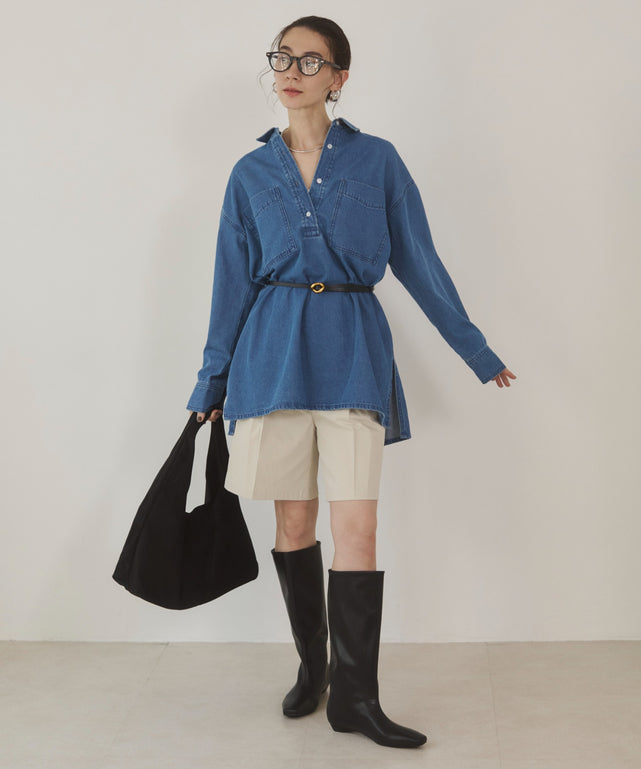 デニムチュニックシャツ