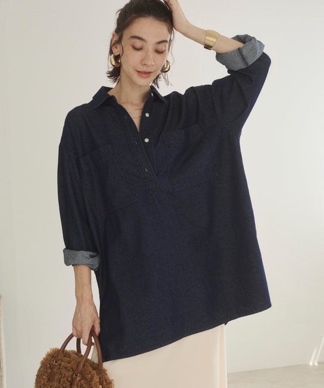 デニムチュニックシャツ