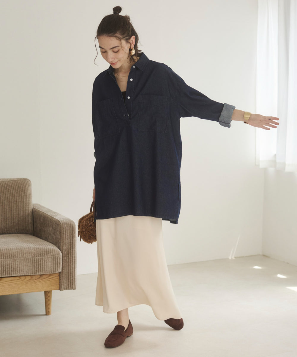 デニムチュニックシャツ