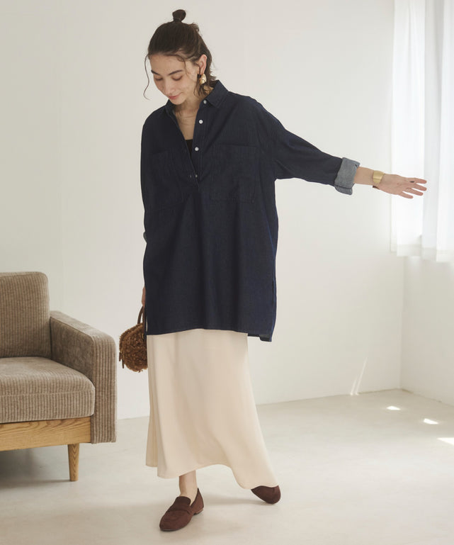 デニムチュニックシャツ