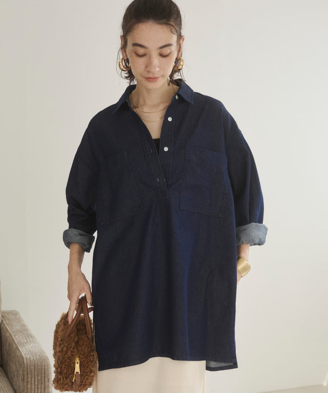 デニムチュニックシャツ