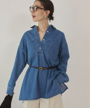 デニムチュニックシャツ