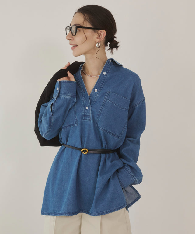 デニムチュニックシャツ