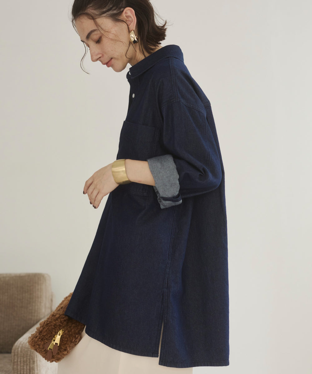 Dブルー【レギュラーカラー】model：168cm 着用サイズ：F