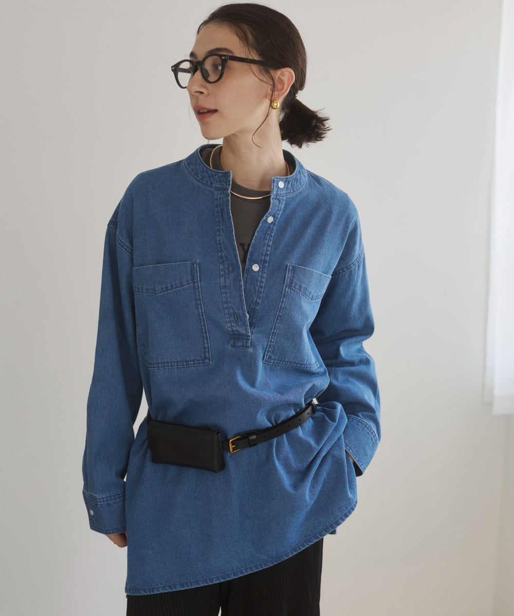 デニムチュニックシャツ