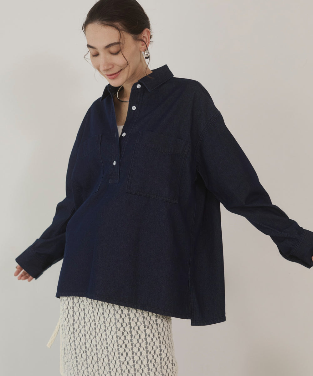 ネイビー【レギュラーカラー】model：168cm 着用サイズ：F