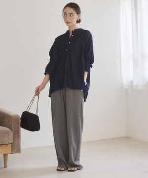 デニムプルオーバーシャツ