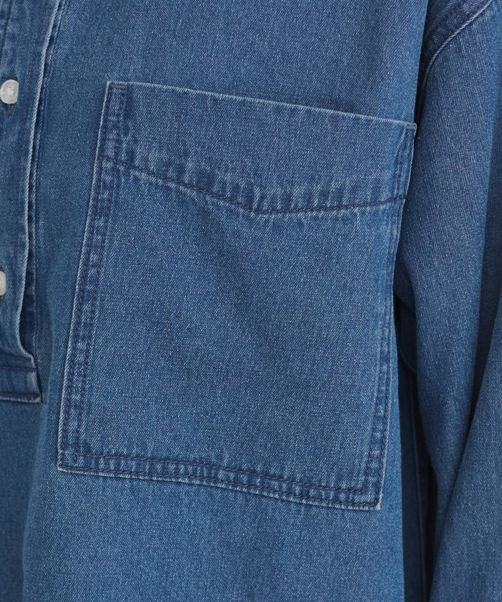 デニムプルオーバーシャツ