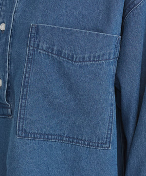 デニムプルオーバーシャツ