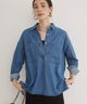 デニムプルオーバーシャツ