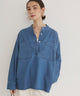 デニムプルオーバーシャツ