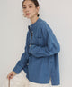 デニムプルオーバーシャツ