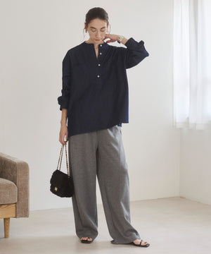 デニムプルオーバーシャツ