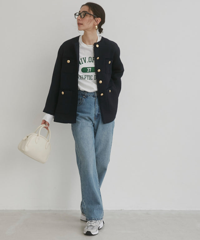 カレッジロゴプリントロンT