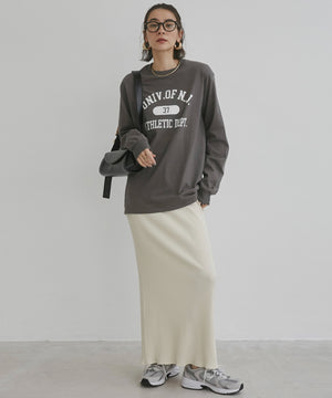 カレッジロゴプリントロンT