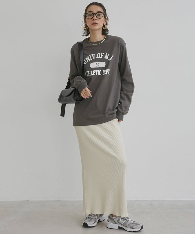 カレッジロゴプリントロンT