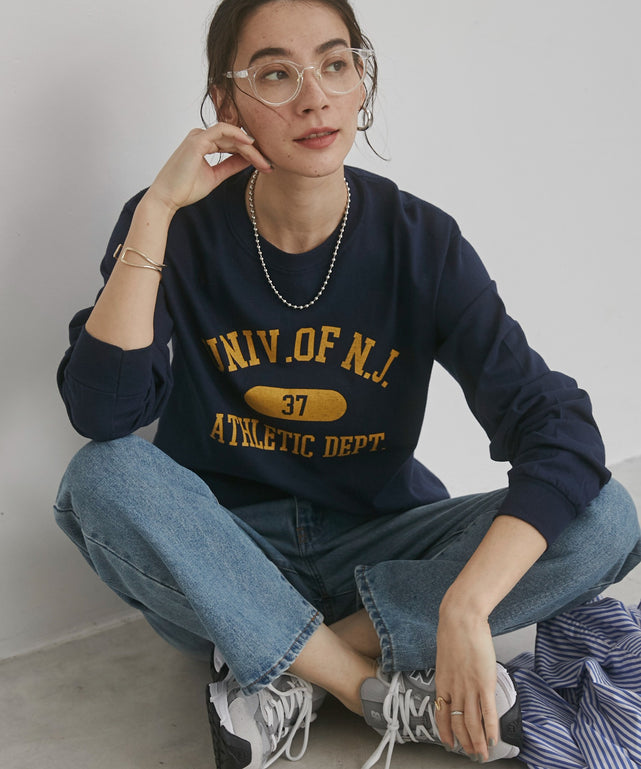 カレッジロゴプリントロンT