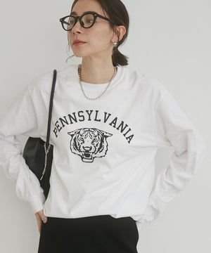 カレッジロゴプリントロンT