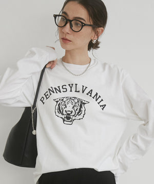 カレッジロゴプリントロンT