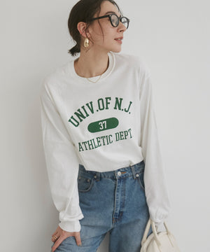 カレッジロゴプリントロンT