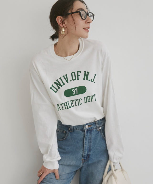 カレッジロゴプリントロンT