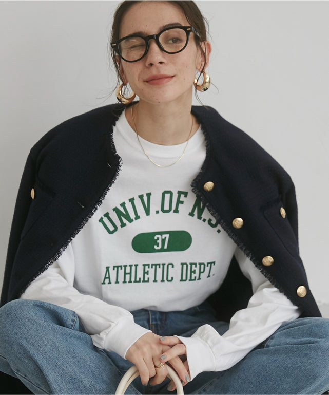 カレッジロゴプリントロンT