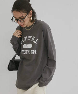 カレッジロゴプリントロンT