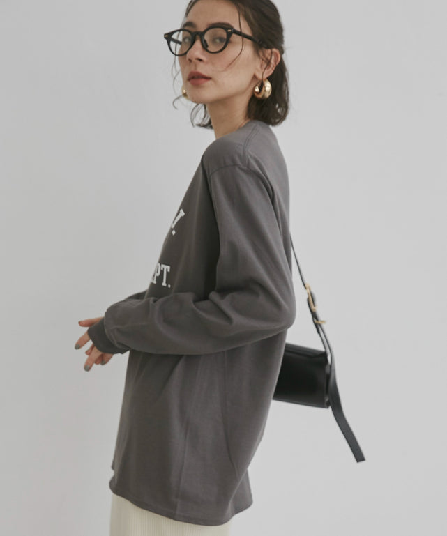 カレッジロゴプリントロンT