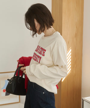 カレッジロゴプリントロンT