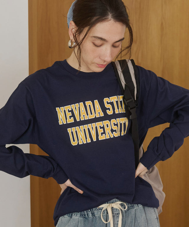 カレッジロゴプリントロンT