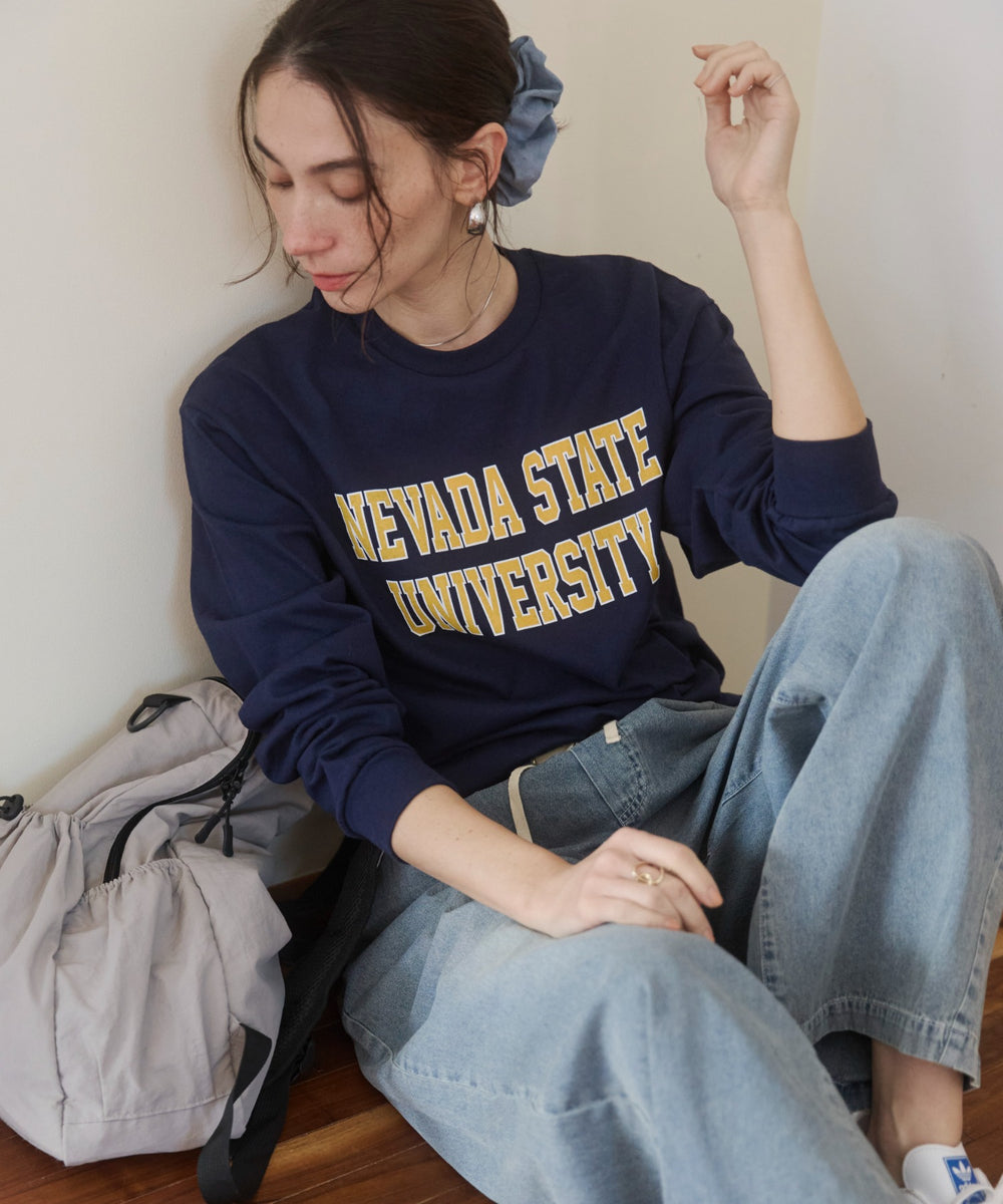 カレッジロゴプリントロンT