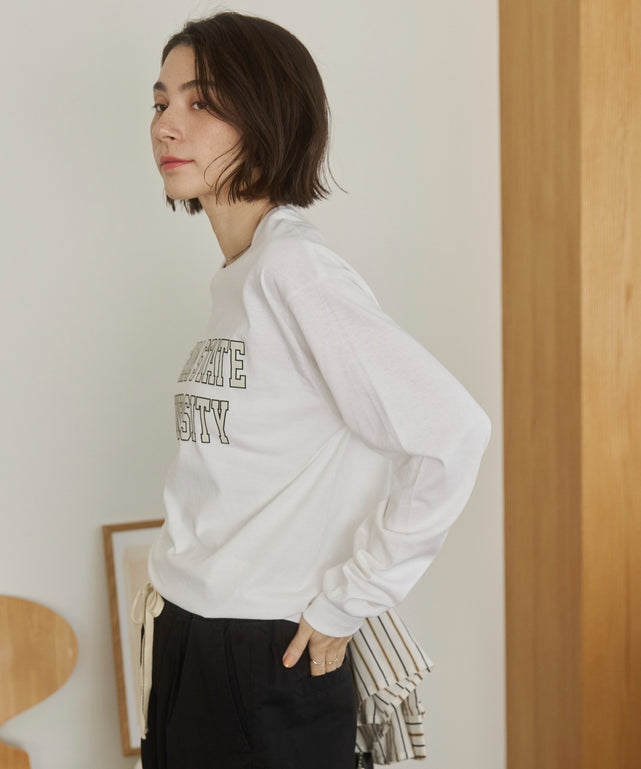 カレッジロゴプリントロンT