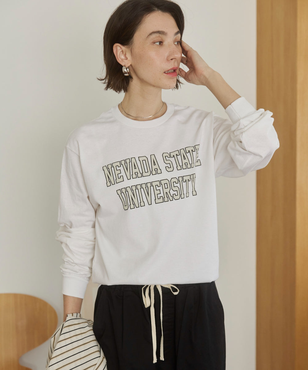 カレッジロゴプリントロンT