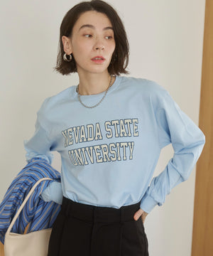 カレッジロゴプリントロンT