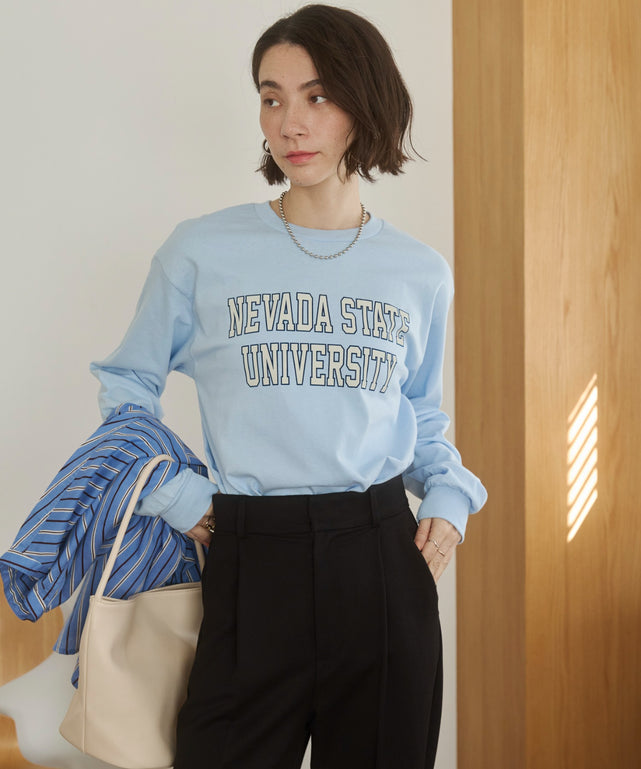 カレッジロゴプリントロンT